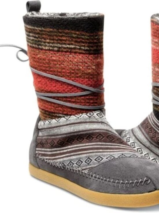 Toms Shoes - TOMS Nepal Suede Leather Lined Tall Booties Boots Boho Homen's Toms Nepal Boots